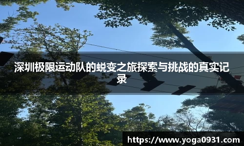 深圳极限运动队的蜕变之旅探索与挑战的真实记录